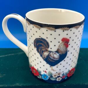 Vera Bradley Rooster Andrea by Sadek Bone China Tea Mug new